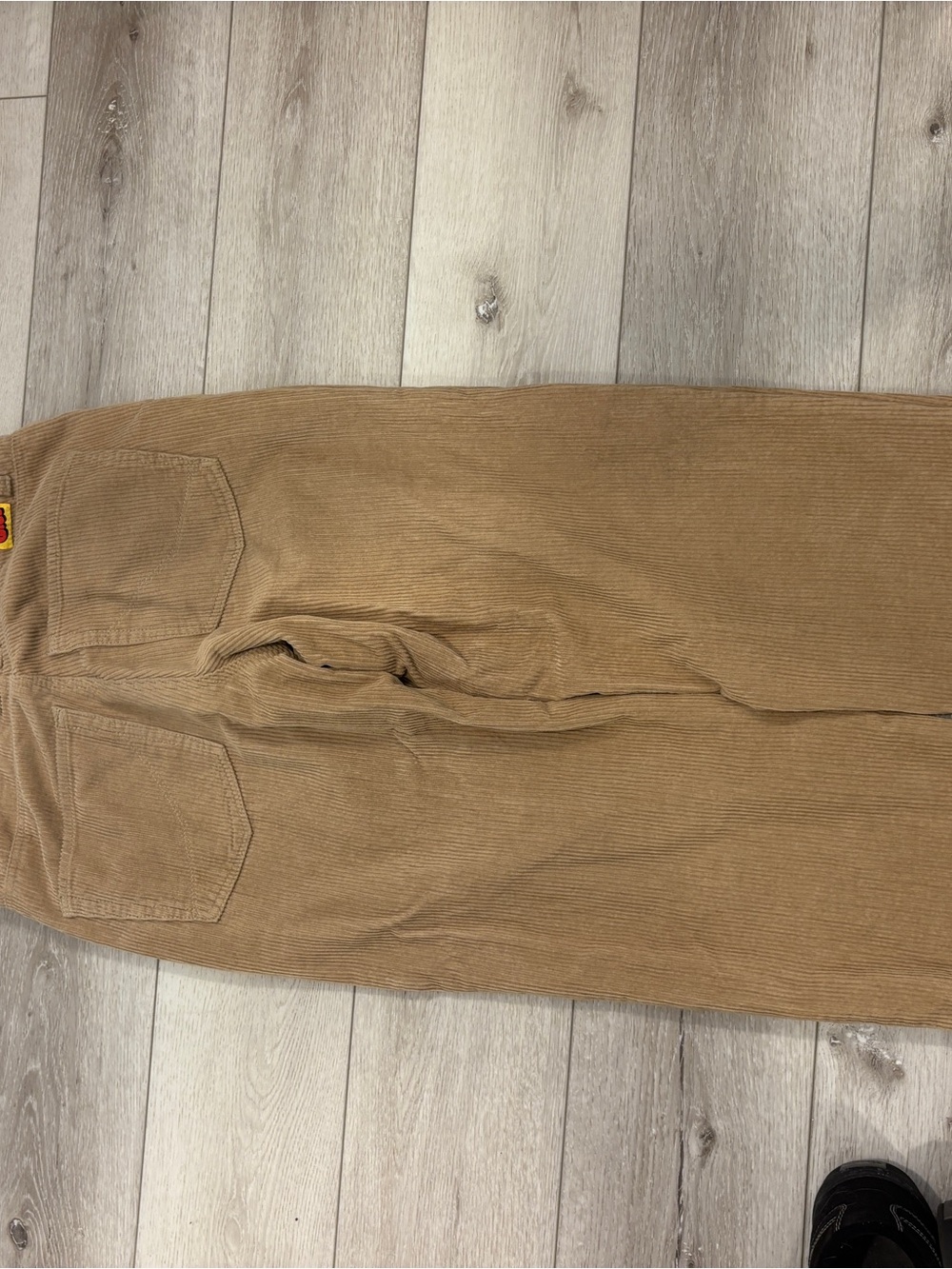 Men's Tan Corduroy Straight Fit Pants